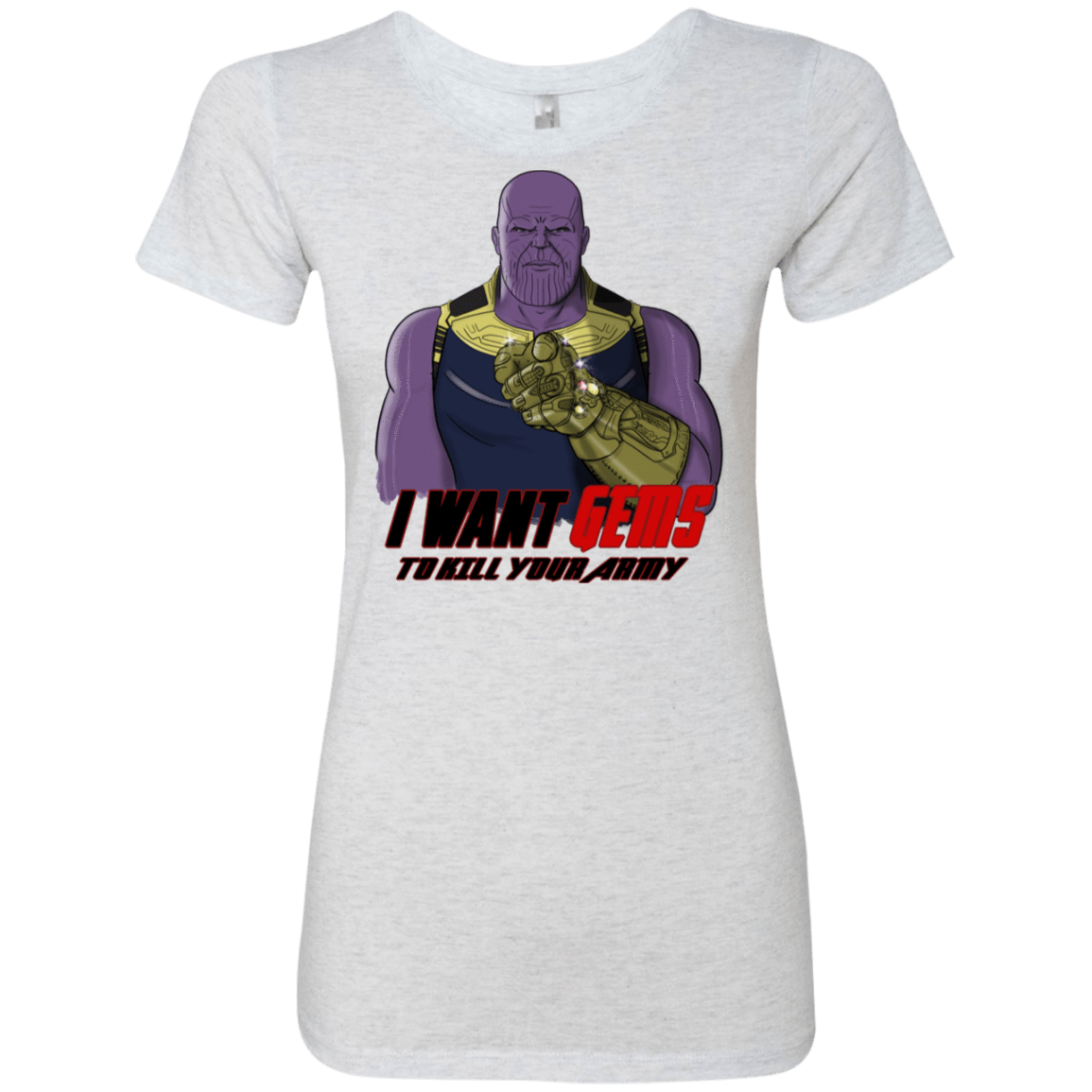 T-Shirts Heather White / S Thanos Sam Women's Triblend T-Shirt