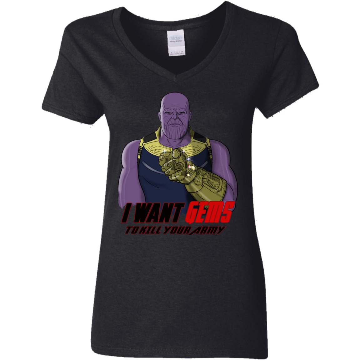 T-Shirts Black / S Thanos Sam Women's V-Neck T-Shirt