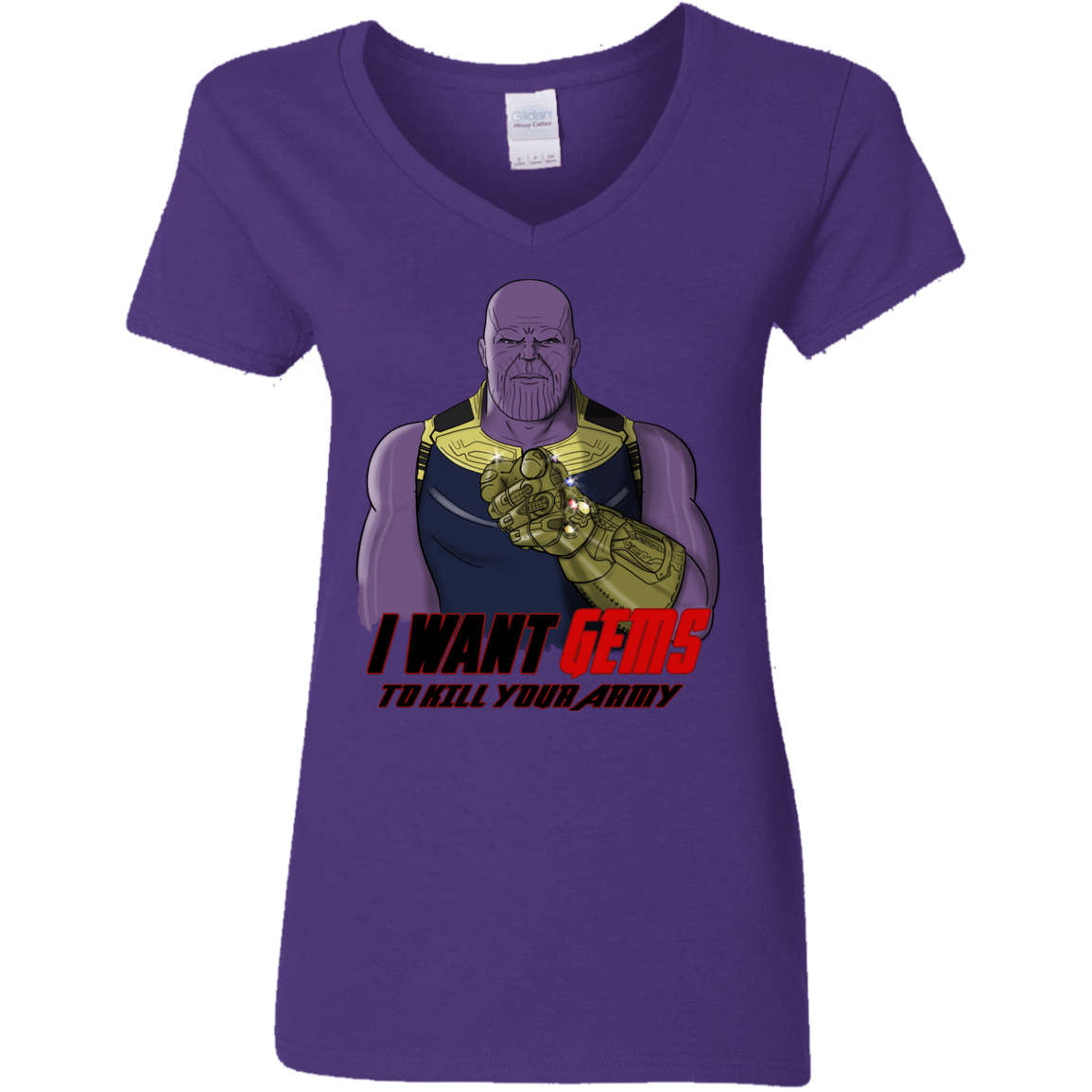 T-Shirts Purple / S Thanos Sam Women's V-Neck T-Shirt