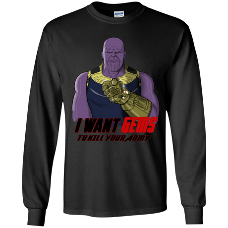 T-Shirts Black / YS Thanos Sam Youth Long Sleeve T-Shirt