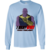 T-Shirts Light Blue / YS Thanos Sam Youth Long Sleeve T-Shirt