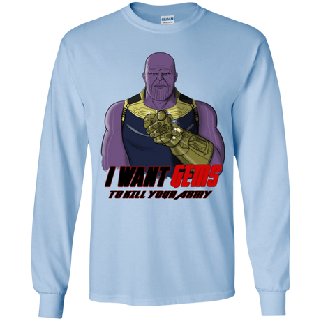 T-Shirts Light Blue / YS Thanos Sam Youth Long Sleeve T-Shirt