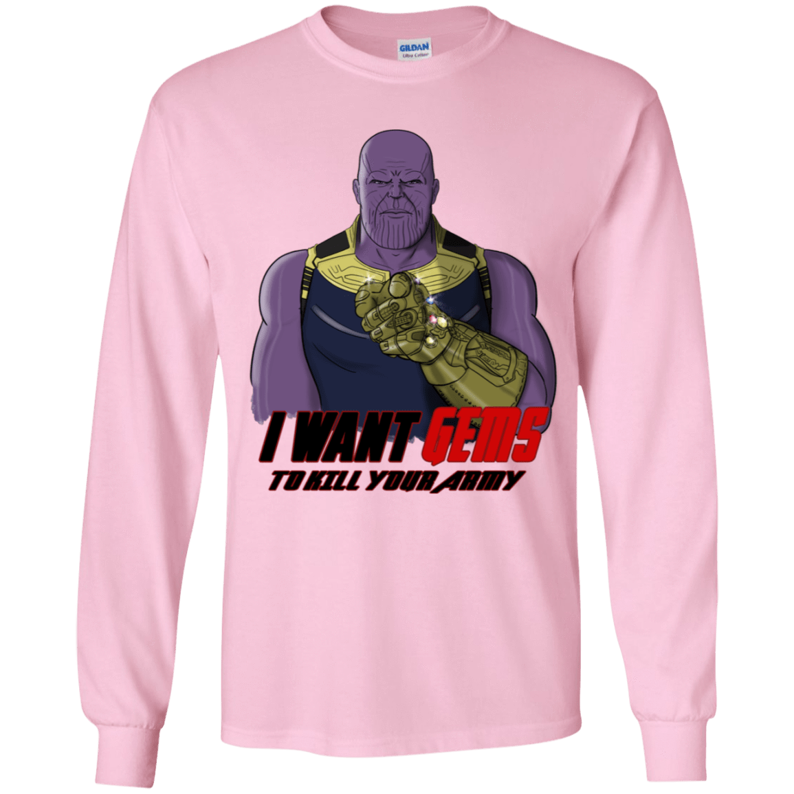 T-Shirts Light Pink / YS Thanos Sam Youth Long Sleeve T-Shirt