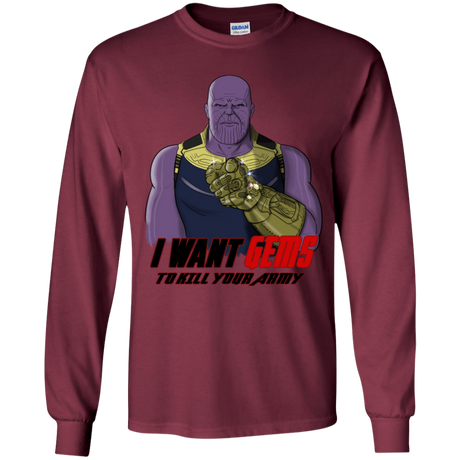 T-Shirts Maroon / YS Thanos Sam Youth Long Sleeve T-Shirt