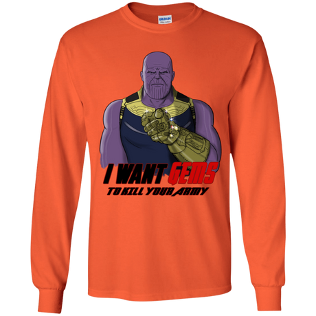 T-Shirts Orange / YS Thanos Sam Youth Long Sleeve T-Shirt