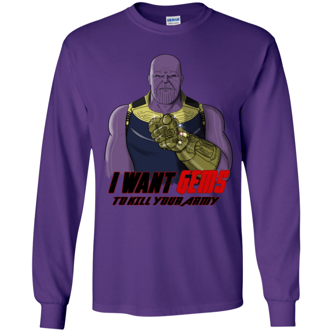 Purple online thanos shirt