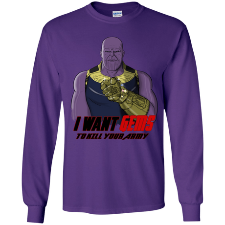 T-Shirts Purple / YS Thanos Sam Youth Long Sleeve T-Shirt