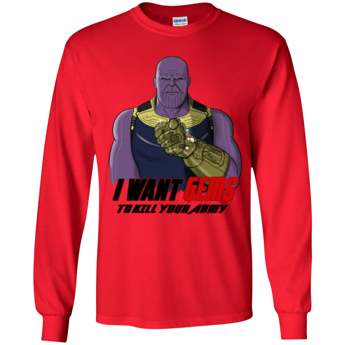 T-Shirts Red / YS Thanos Sam Youth Long Sleeve T-Shirt