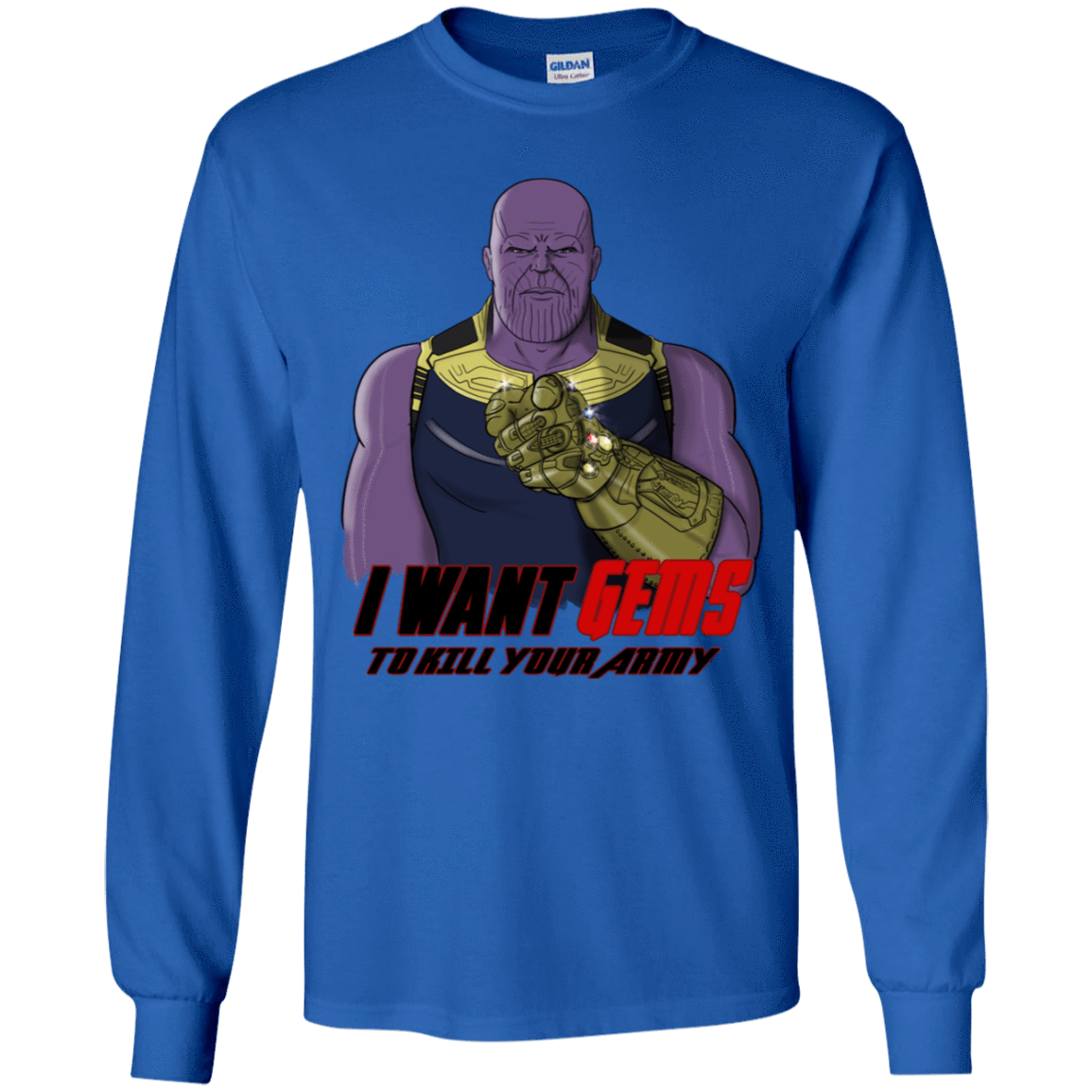 T-Shirts Royal / YS Thanos Sam Youth Long Sleeve T-Shirt