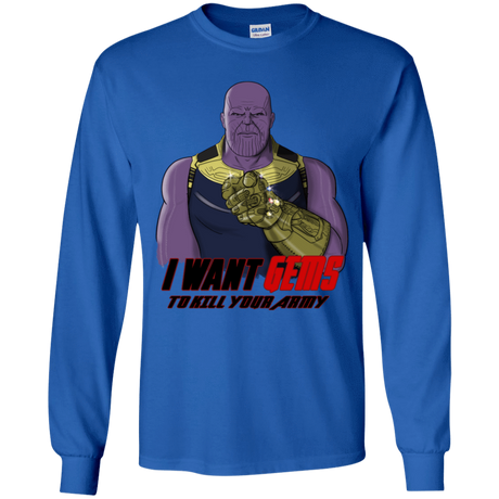T-Shirts Royal / YS Thanos Sam Youth Long Sleeve T-Shirt