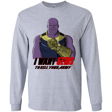 T-Shirts Sport Grey / YS Thanos Sam Youth Long Sleeve T-Shirt