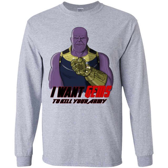 T-Shirts Sport Grey / YS Thanos Sam Youth Long Sleeve T-Shirt