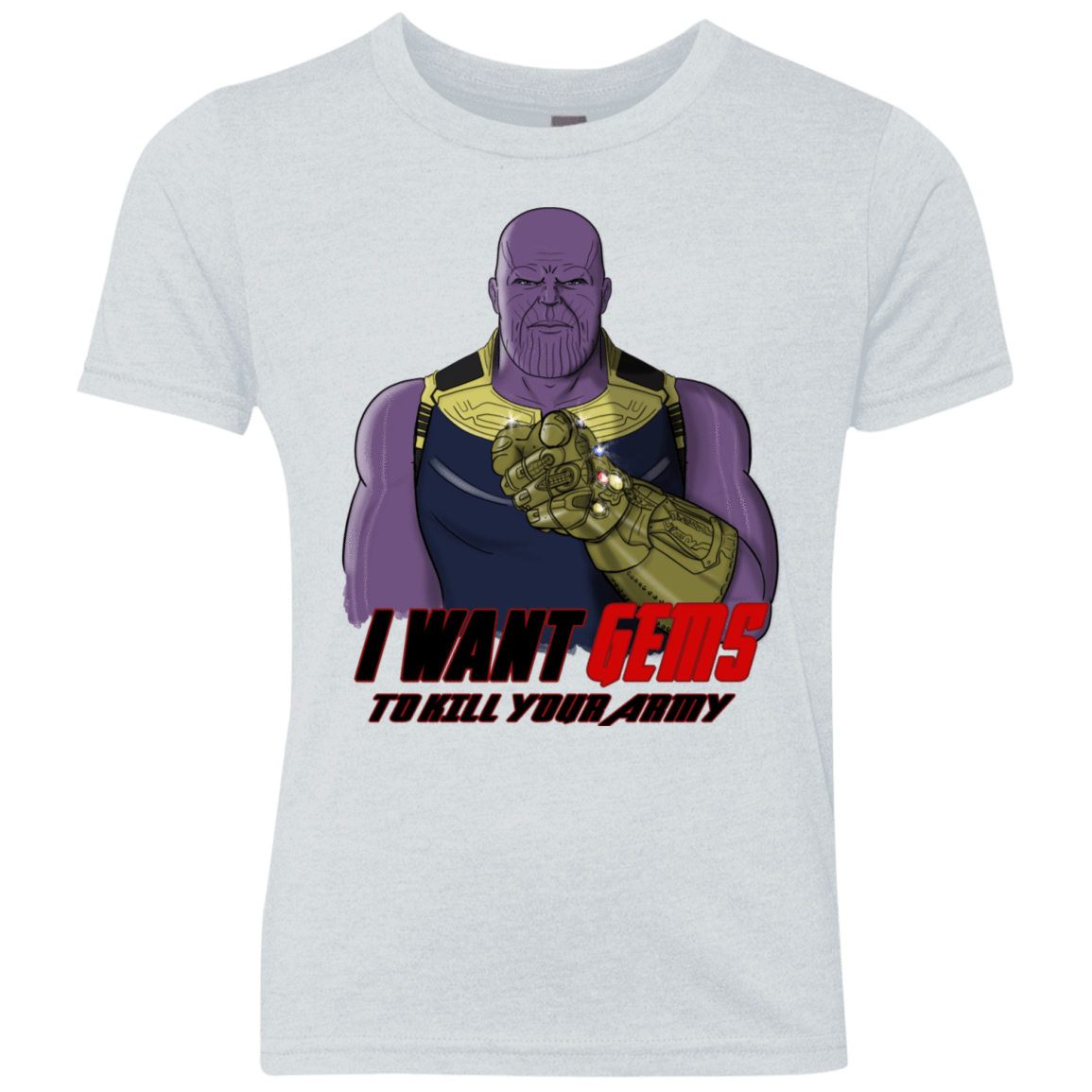 T-Shirts Heather White / YXS Thanos Sam Youth Triblend T-Shirt