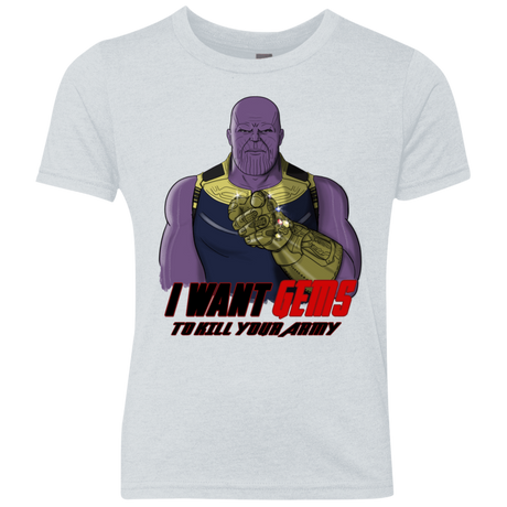 T-Shirts Heather White / YXS Thanos Sam Youth Triblend T-Shirt