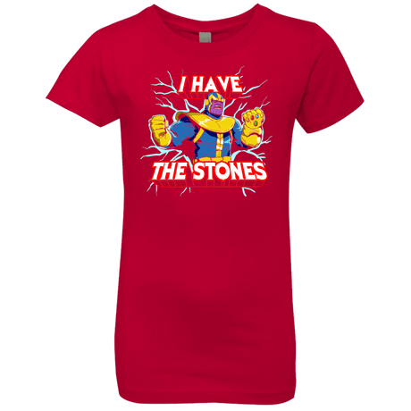 T-Shirts Red / YXS Thanos stones Girls Premium T-Shirt