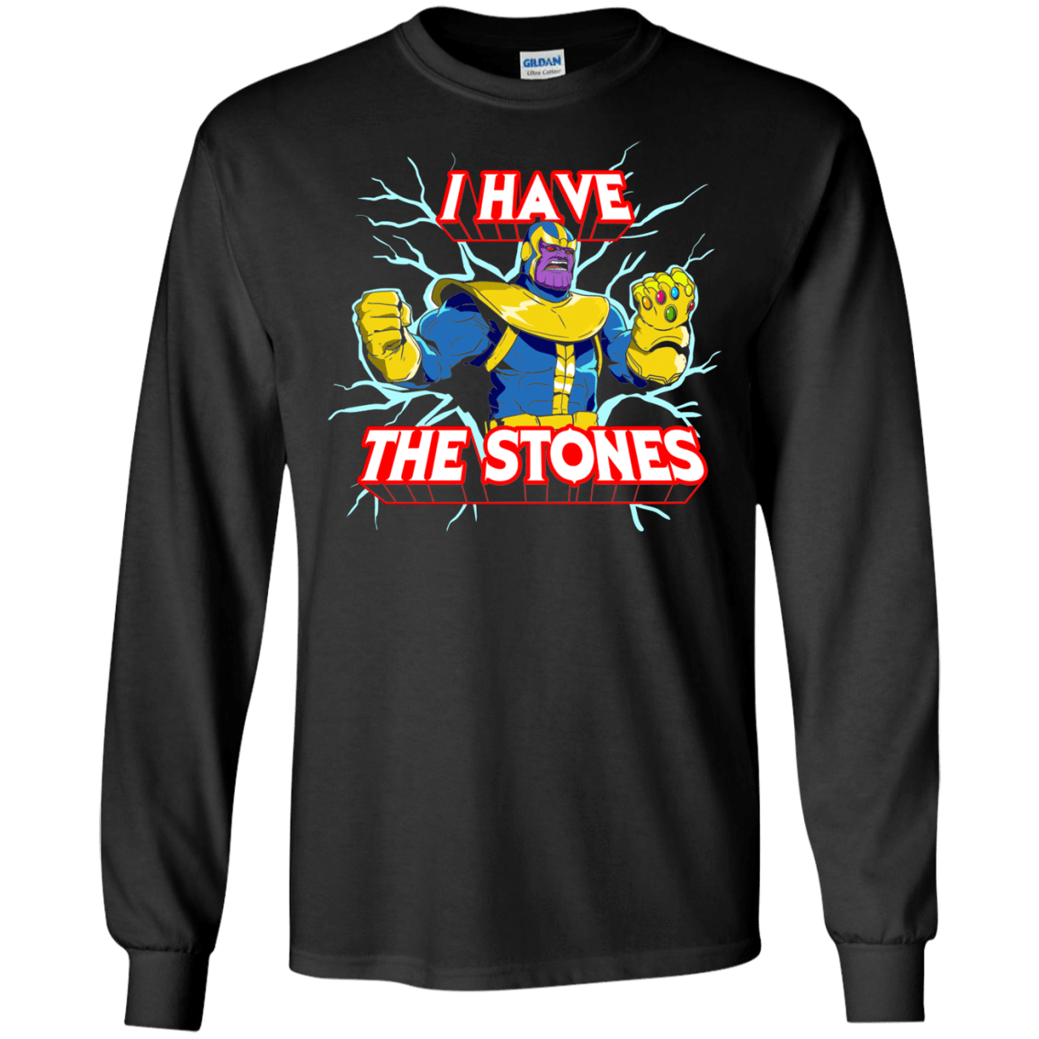 T-Shirts Black / S Thanos stones Men's Long Sleeve T-Shirt