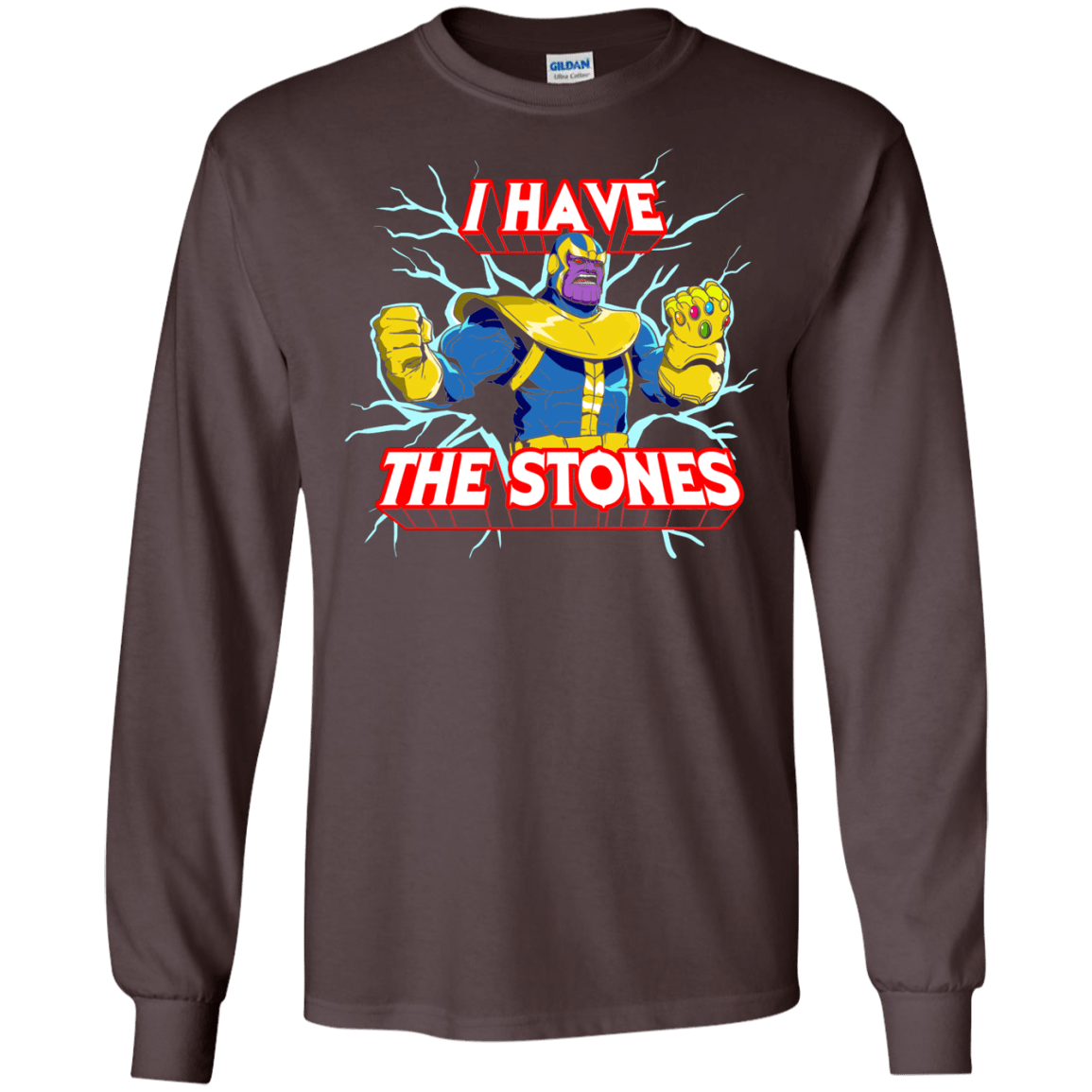 T-Shirts Dark Chocolate / S Thanos stones Men's Long Sleeve T-Shirt