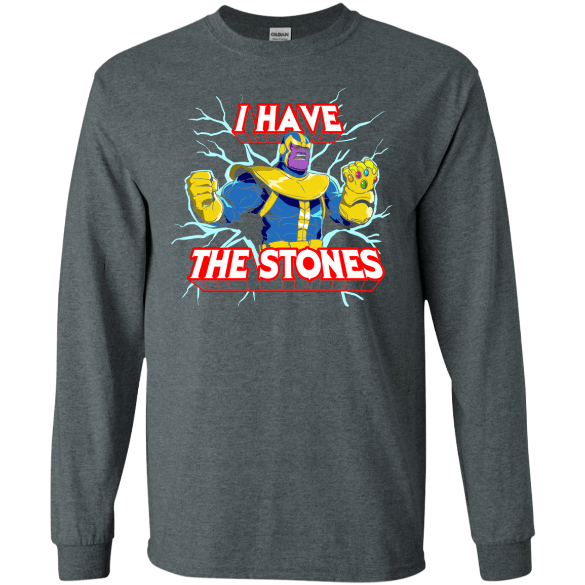 T-Shirts Dark Heather / S Thanos stones Men's Long Sleeve T-Shirt