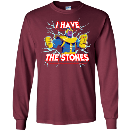 T-Shirts Maroon / S Thanos stones Men's Long Sleeve T-Shirt