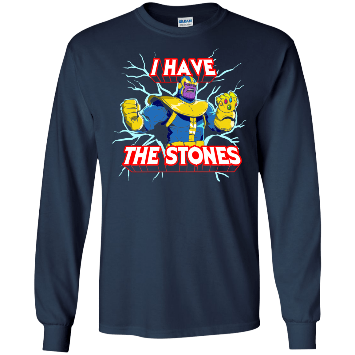 T-Shirts Navy / S Thanos stones Men's Long Sleeve T-Shirt