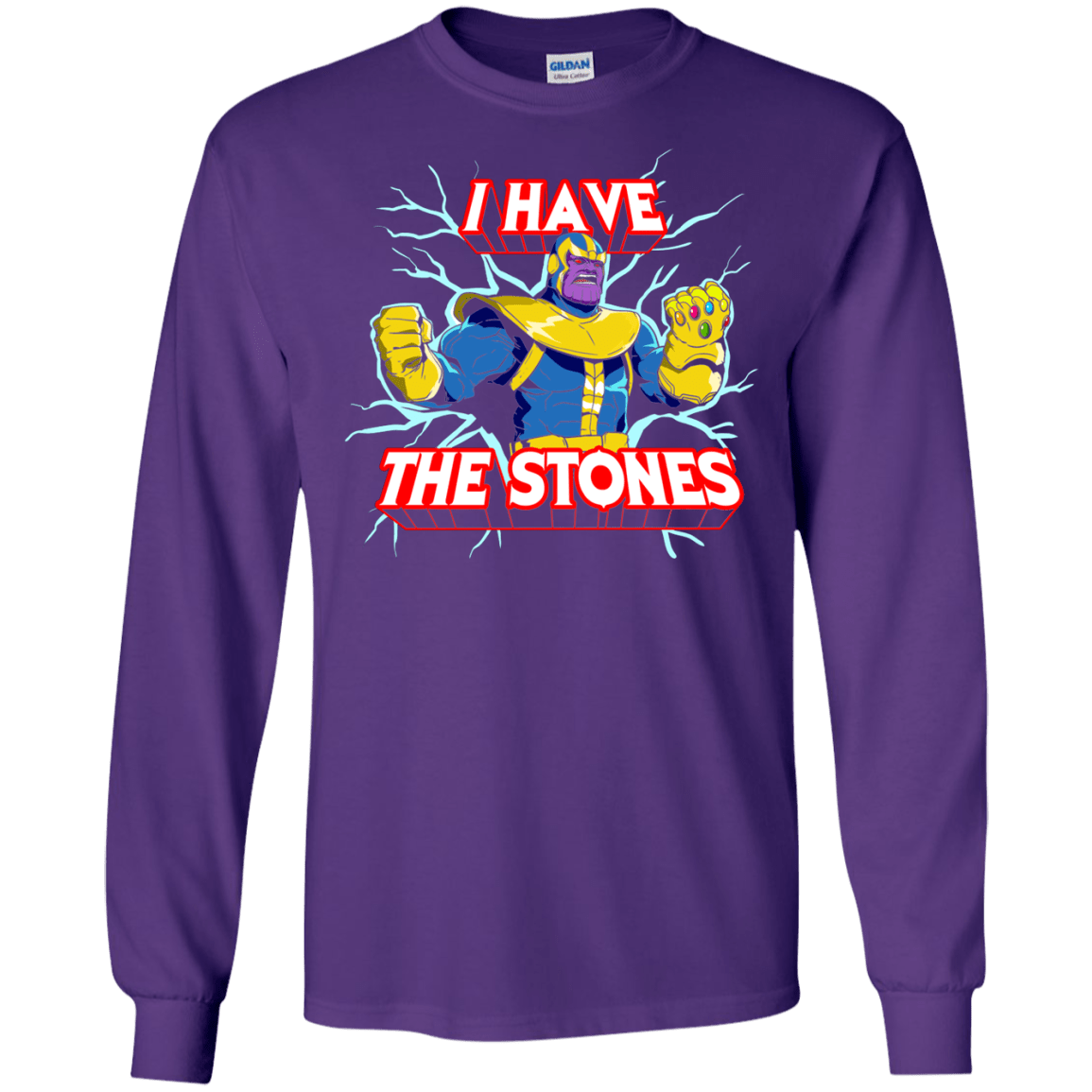 T-Shirts Purple / S Thanos stones Men's Long Sleeve T-Shirt