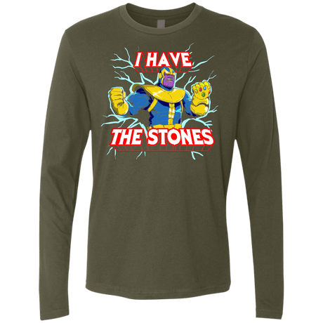 T-Shirts Military Green / S Thanos stones Men's Premium Long Sleeve
