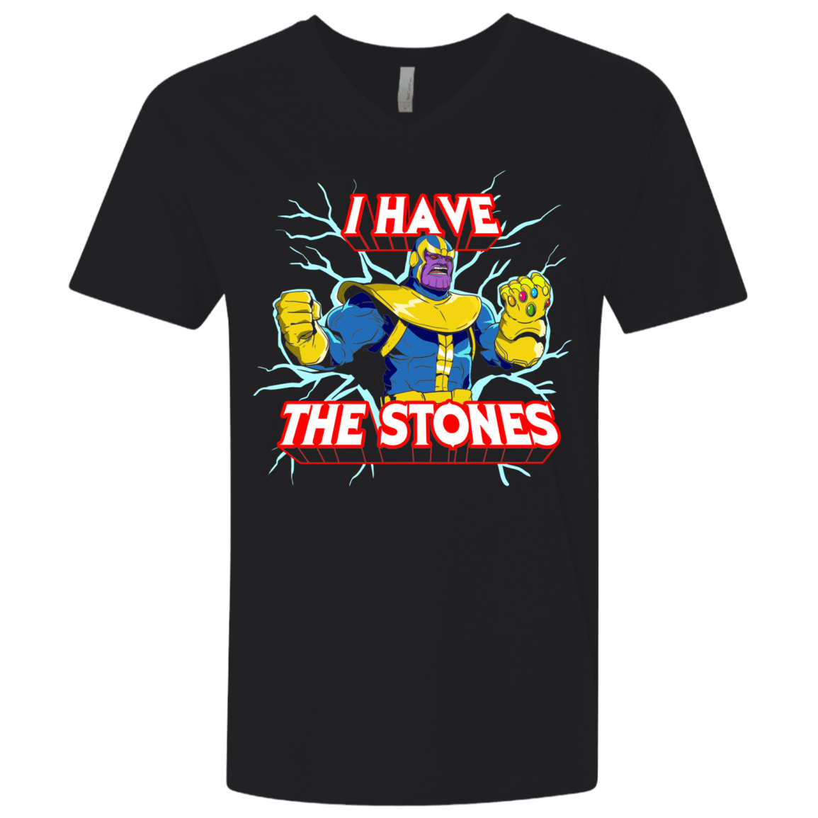 T-Shirts Black / X-Small Thanos stones Men's Premium V-Neck
