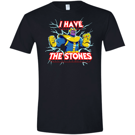 T-Shirts Black / X-Small Thanos stones Men's Semi-Fitted Softstyle