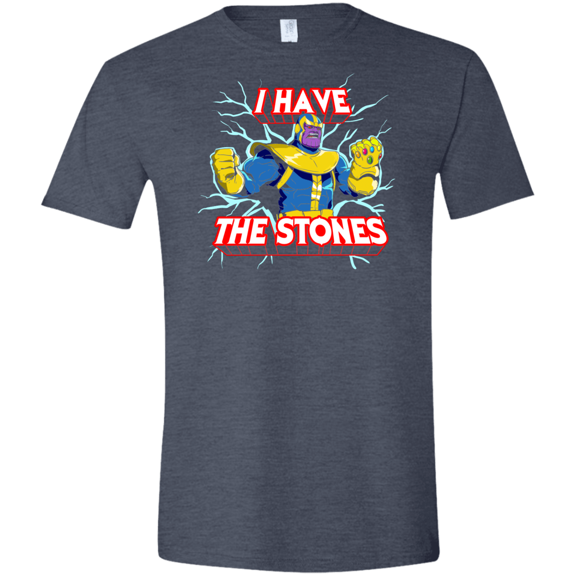 T-Shirts Heather Navy / S Thanos stones Men's Semi-Fitted Softstyle