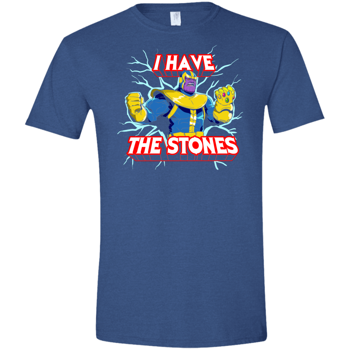 T-Shirts Heather Royal / X-Small Thanos stones Men's Semi-Fitted Softstyle