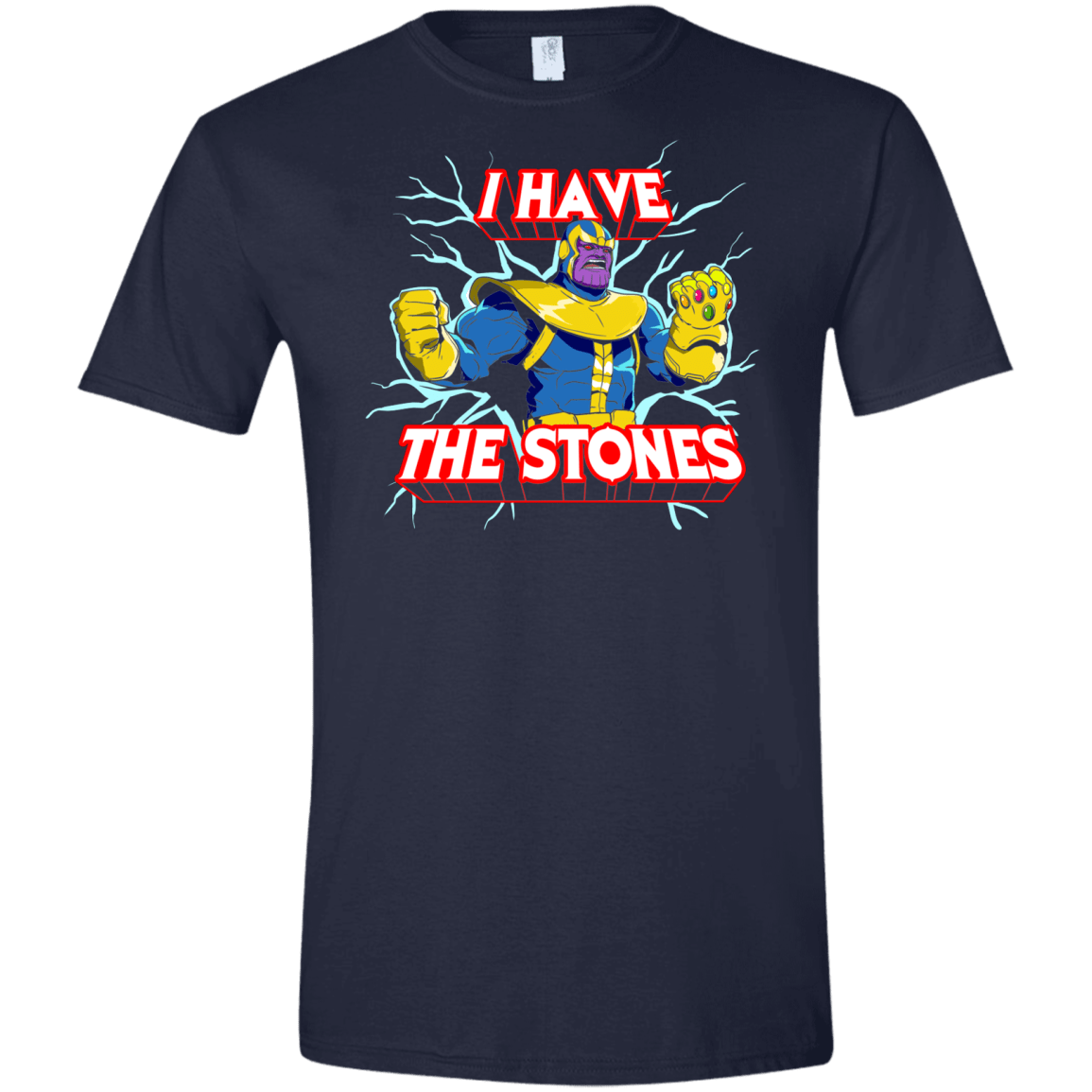 T-Shirts Navy / X-Small Thanos stones Men's Semi-Fitted Softstyle