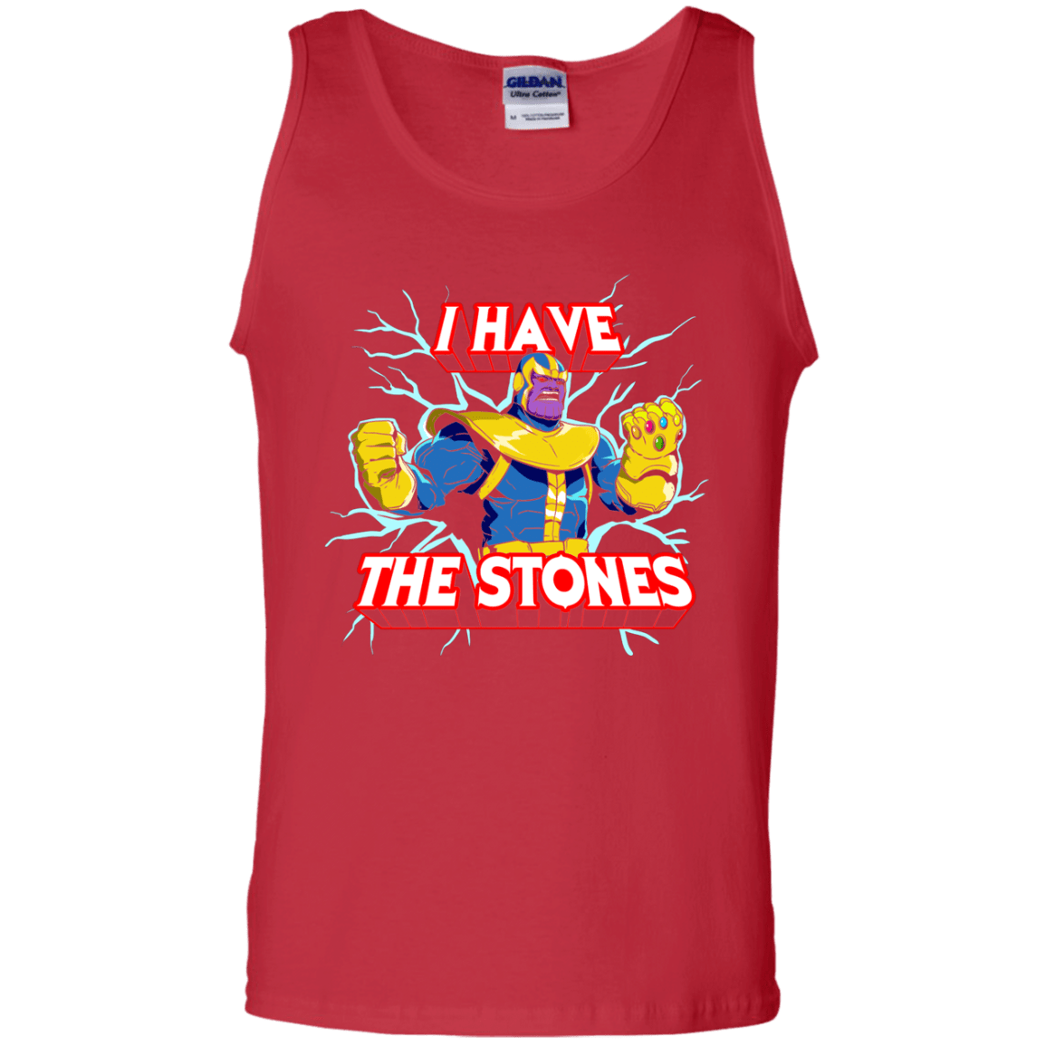 T-Shirts Red / S Thanos stones Men's Tank Top