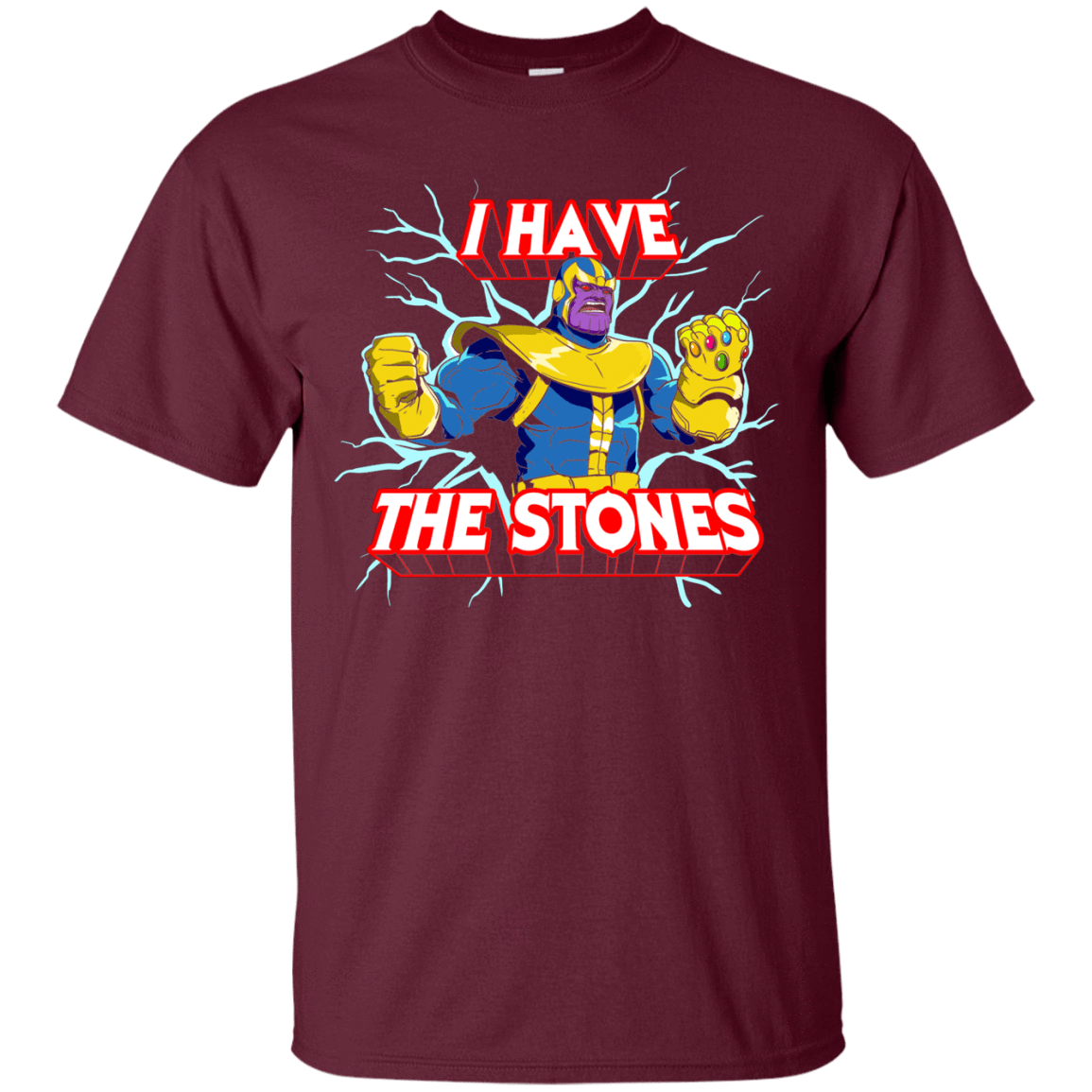 T-Shirts Maroon / S Thanos stones T-Shirt