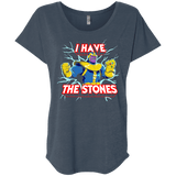 T-Shirts Indigo / X-Small Thanos stones Triblend Dolman Sleeve