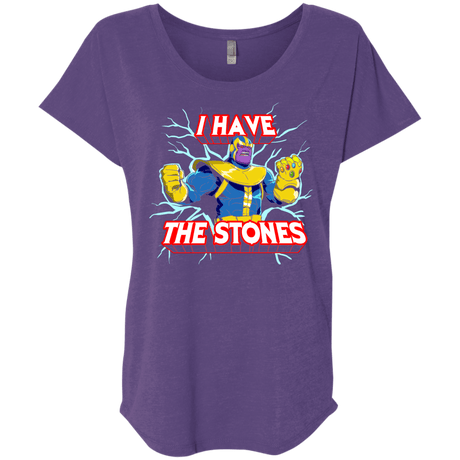 T-Shirts Purple Rush / X-Small Thanos stones Triblend Dolman Sleeve