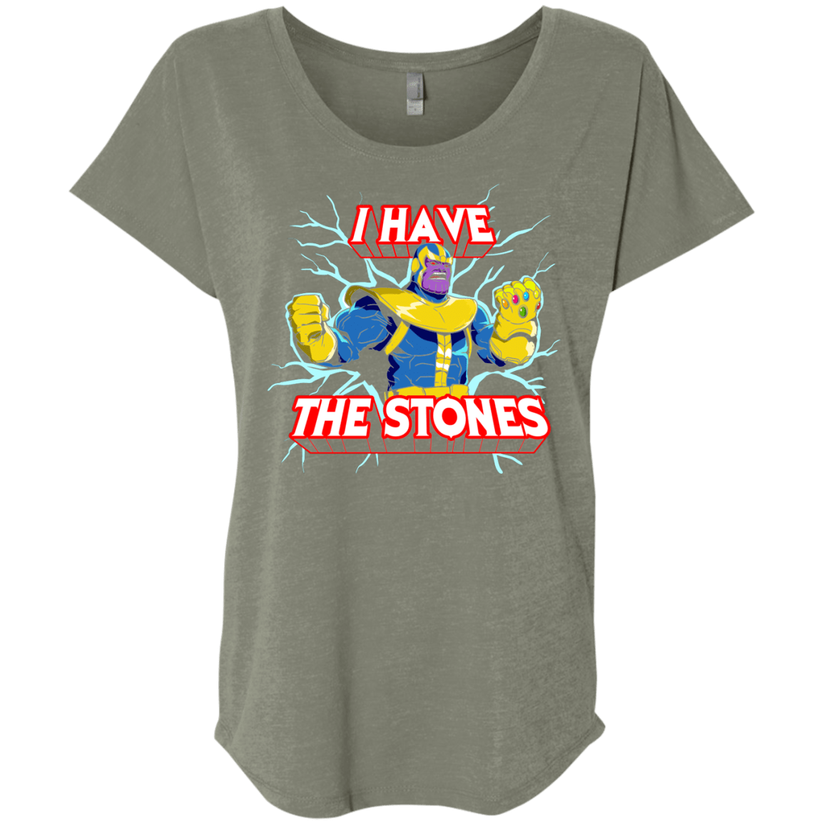 T-Shirts Venetian Grey / X-Small Thanos stones Triblend Dolman Sleeve