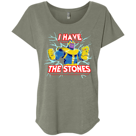 T-Shirts Venetian Grey / X-Small Thanos stones Triblend Dolman Sleeve