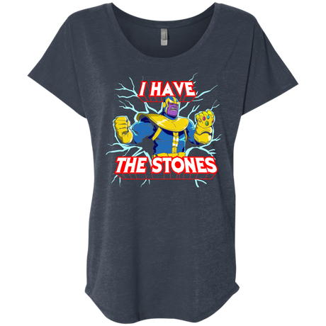 T-Shirts Vintage Navy / X-Small Thanos stones Triblend Dolman Sleeve
