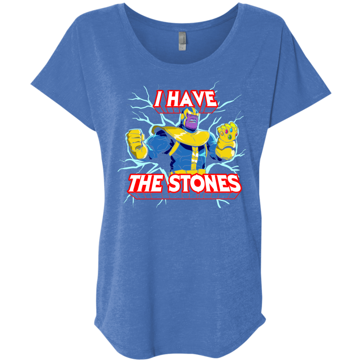 T-Shirts Vintage Royal / X-Small Thanos stones Triblend Dolman Sleeve
