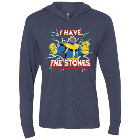 T-Shirts Vintage Navy / X-Small Thanos stones Triblend Long Sleeve Hoodie Tee