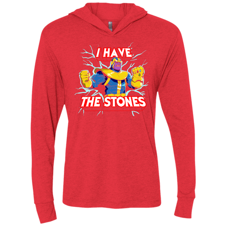 T-Shirts Vintage Red / X-Small Thanos stones Triblend Long Sleeve Hoodie Tee