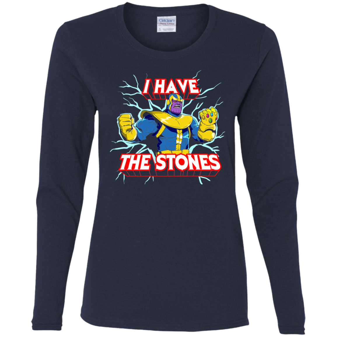 T-Shirts Navy / S Thanos stones Women's Long Sleeve T-Shirt