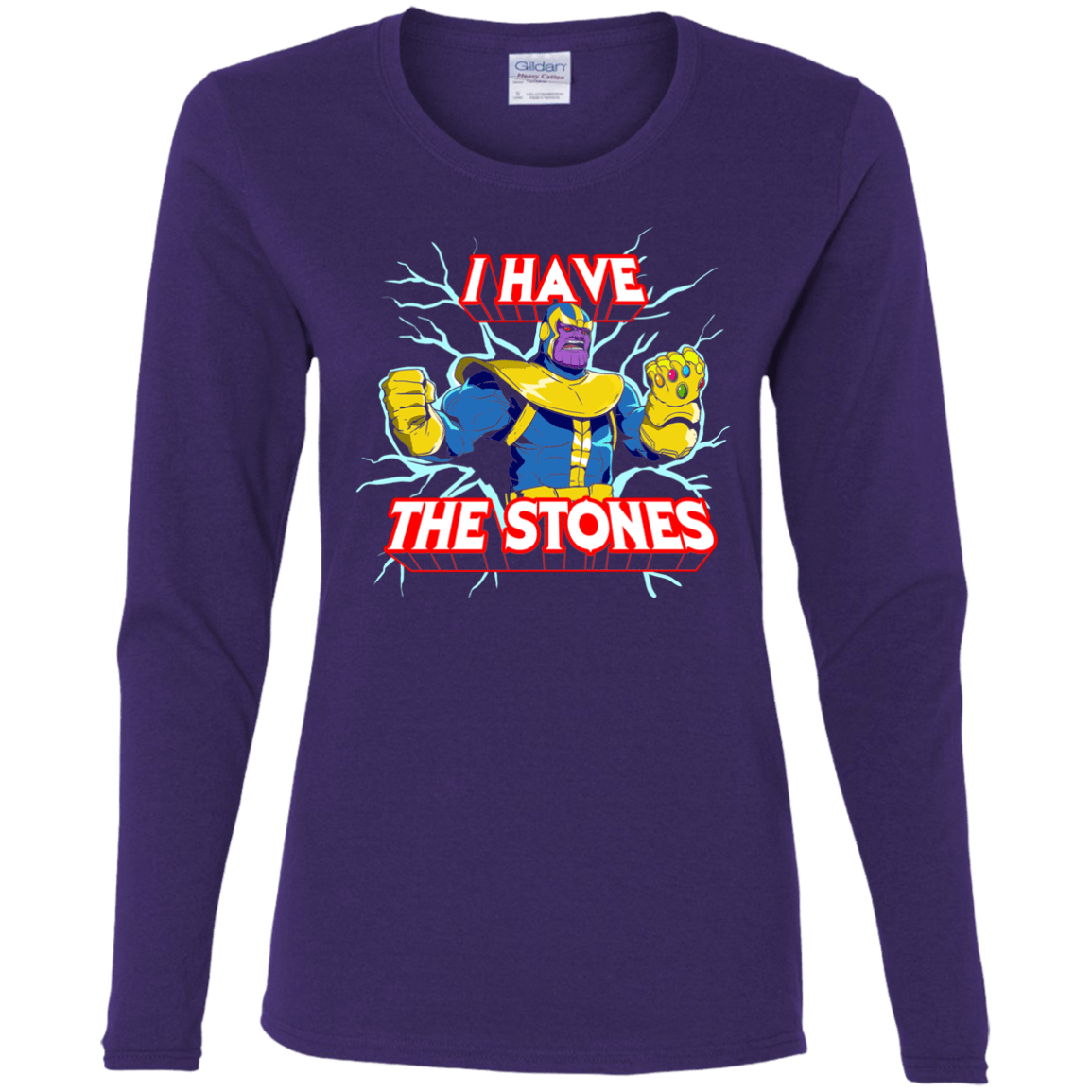 T-Shirts Purple / S Thanos stones Women's Long Sleeve T-Shirt