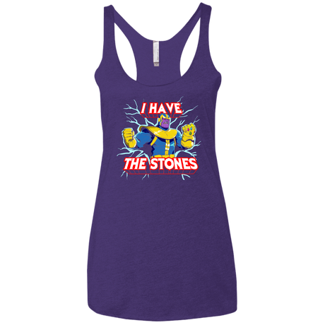 T-Shirts Purple Rush / X-Small Thanos stones Women's Triblend Racerback Tank