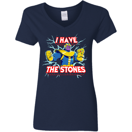 Thanos stones Women's V-Neck T-Shirt