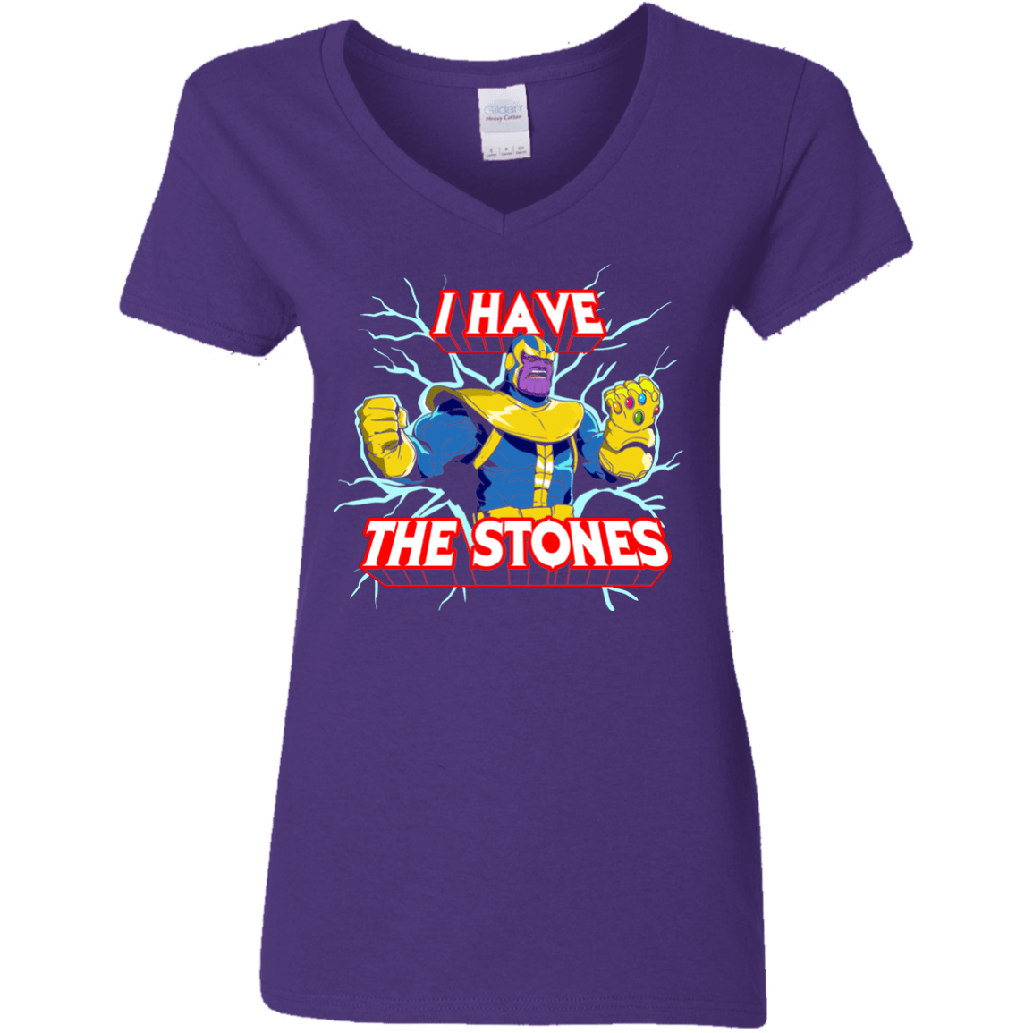 Thanos stones Women's V-Neck T-Shirt