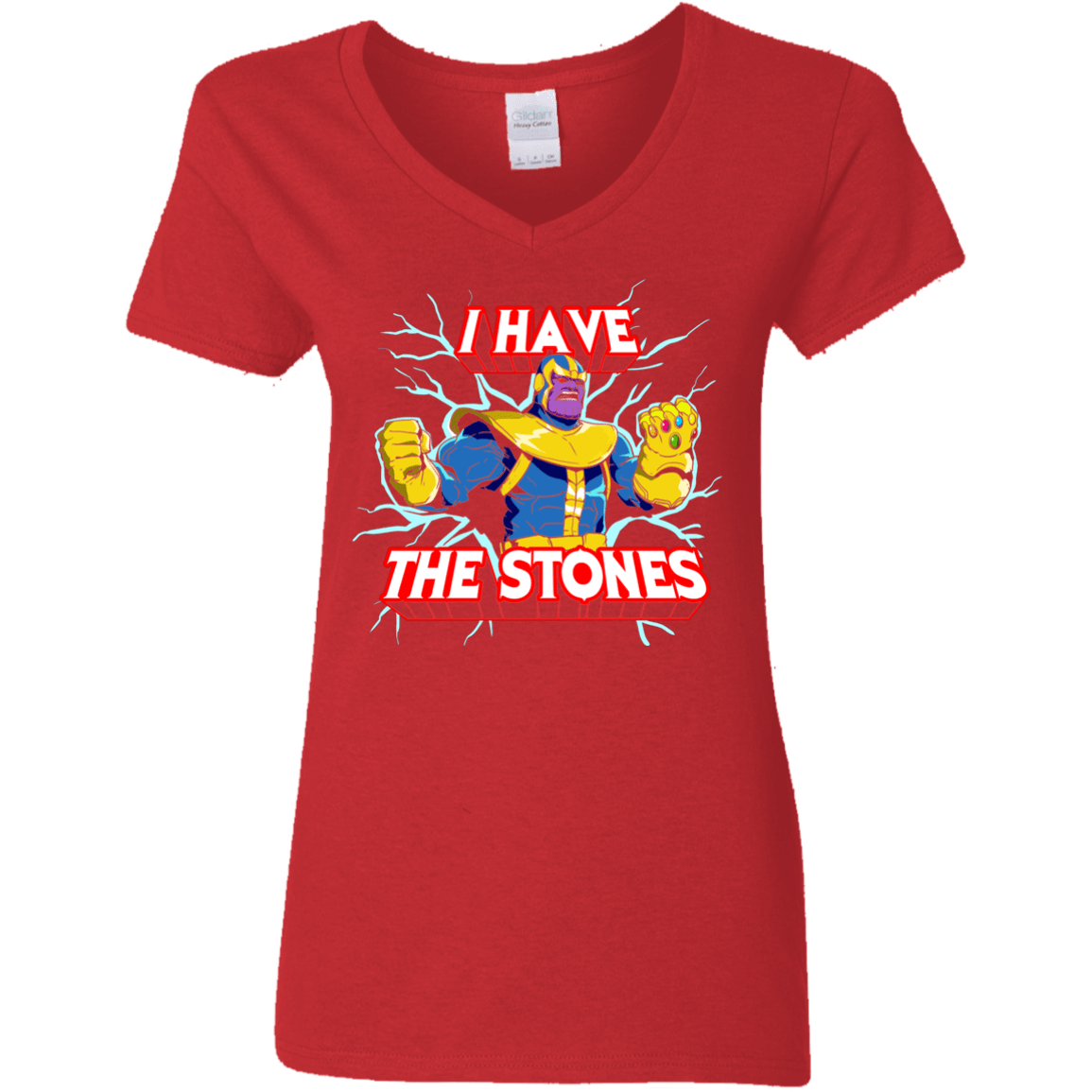 Thanos stones Women's V-Neck T-Shirt