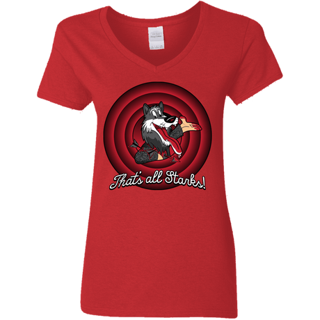 T-Shirts Red / S That's all Starks Women's V-Neck T-Shirt