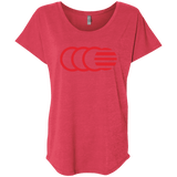 T-Shirts Vintage Red / X-Small That's No Moon Triblend Dolman Sleeve