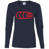 T-Shirts Navy / S That's No Moon Women's Long Sleeve T-Shirt